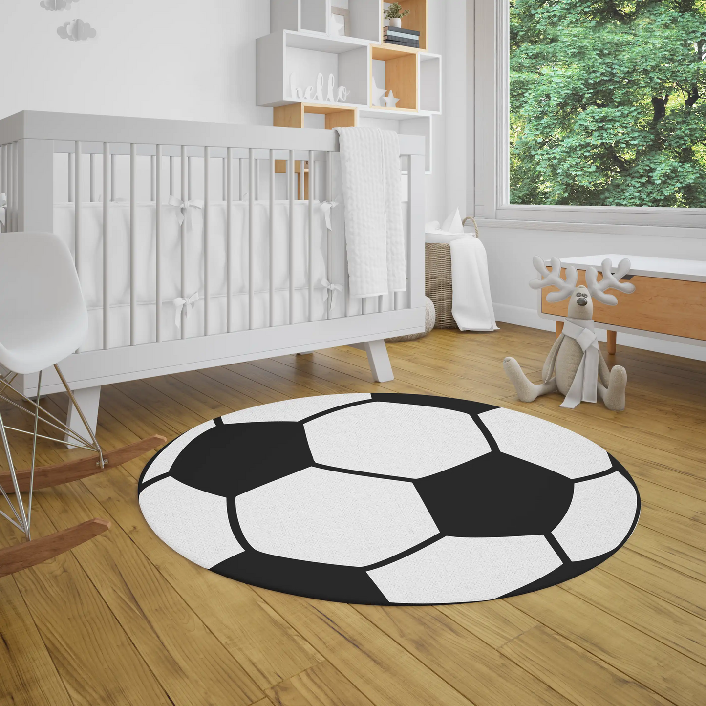 Circle Football Rug