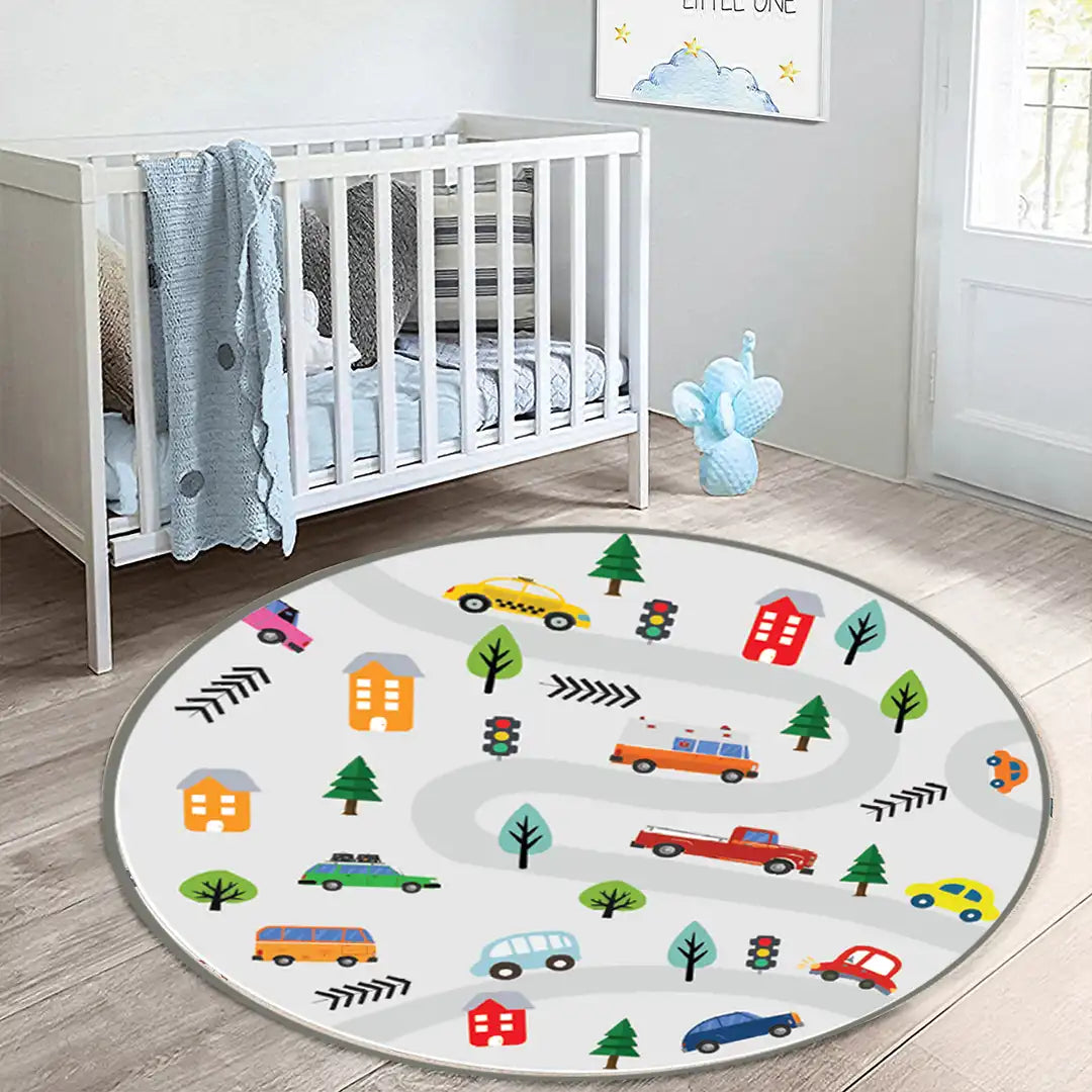Cars Circle Rug