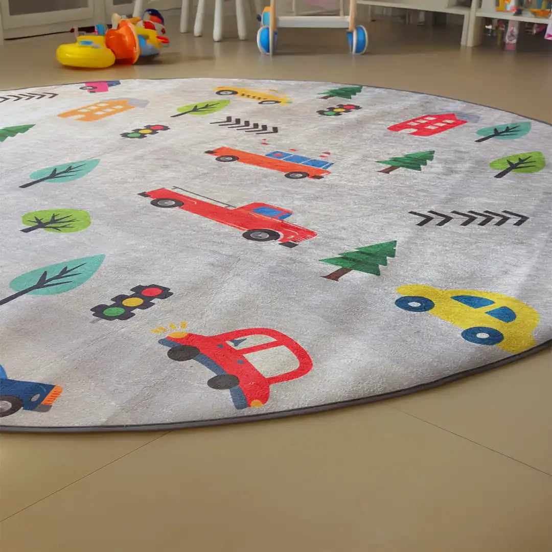 Cars Circle Rug