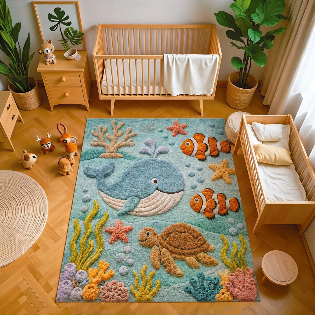 Blue Whale Rug