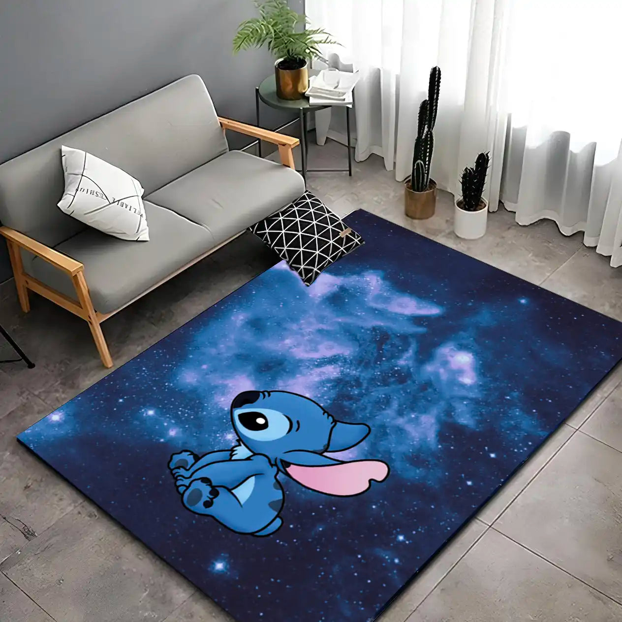 Stitch-blue Rug