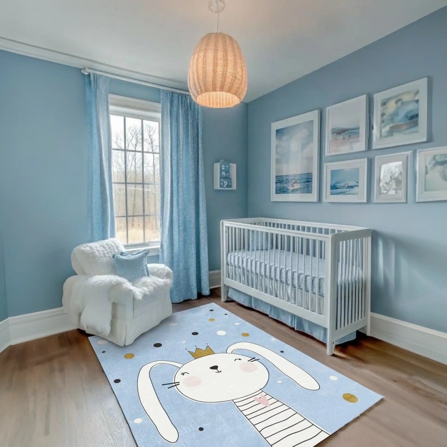 Crown Bunny Rug
