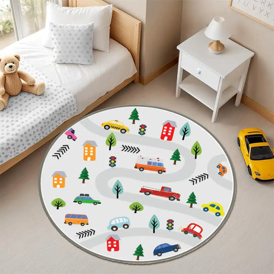 Cars Circle Rug