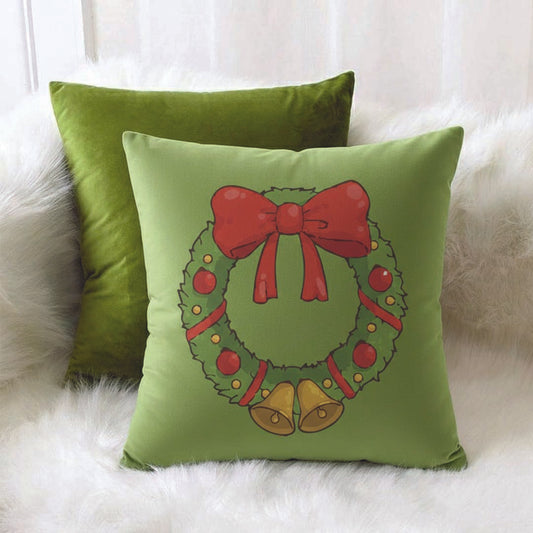Green Wreath Stuffed Cushion