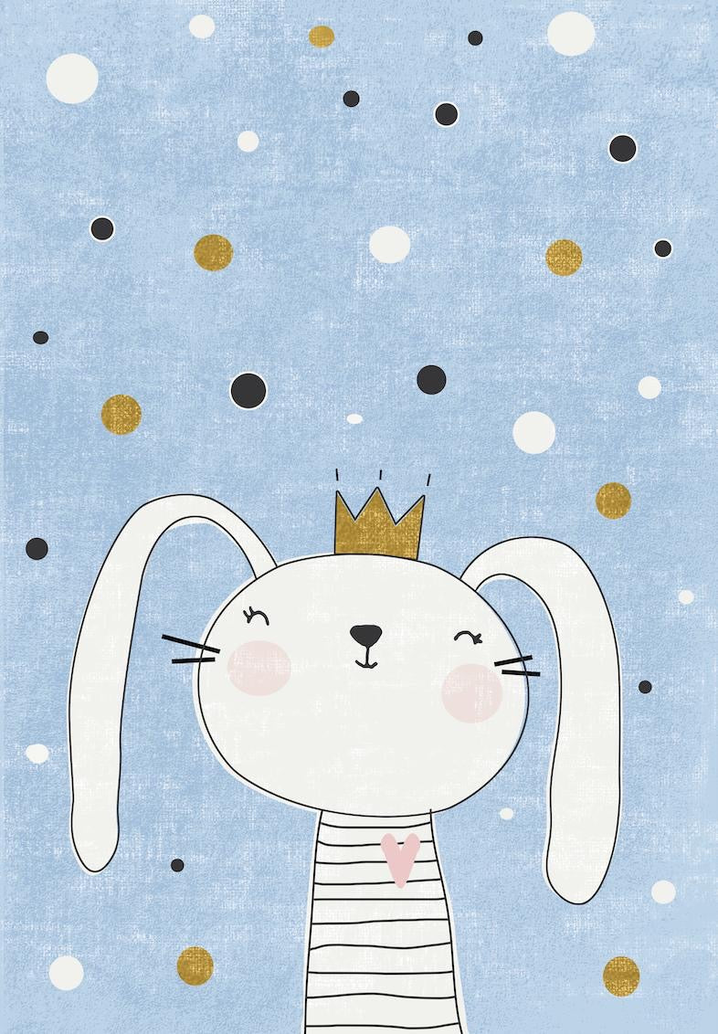 Crown Bunny Rug