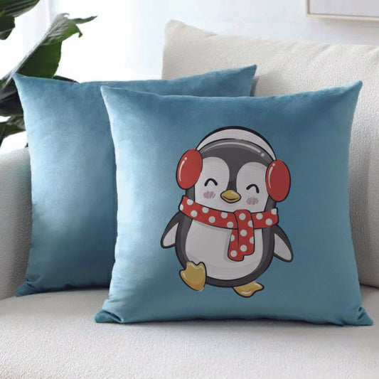cozy penguin stuffed cushion