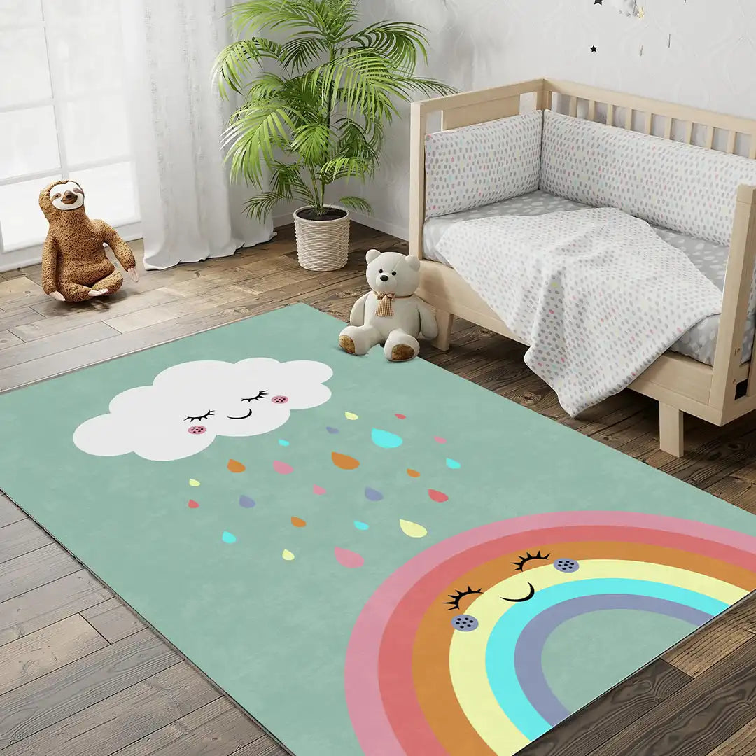 Raincloud Rug Rainy Sky Rug – Kidura Store