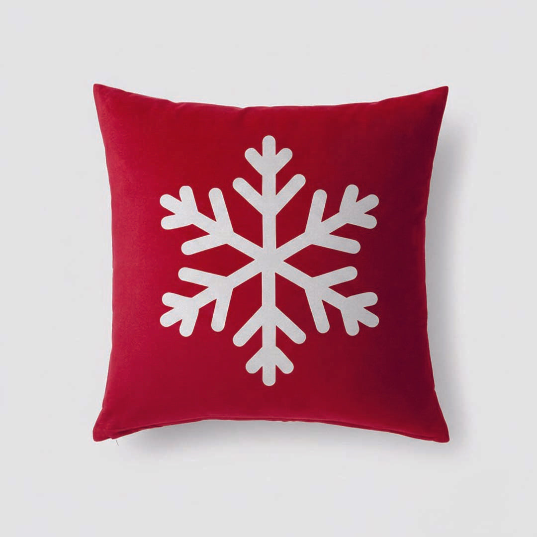 Snowflake stuffed cushion